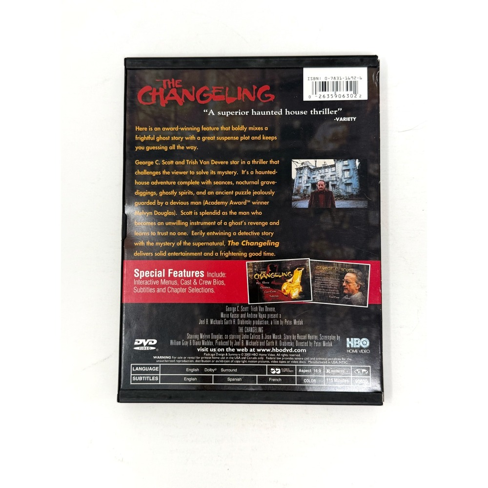 The Changeling DVD George C Scott Cult Horror Ghost Thriller Tested HBO Video - Picture 2 of 4